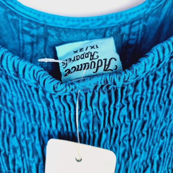 Vintage Advance Apparels Tie Dye Sear Sucker Sleeveless Assymetrical Dress, NWT - Picture 7 of 9